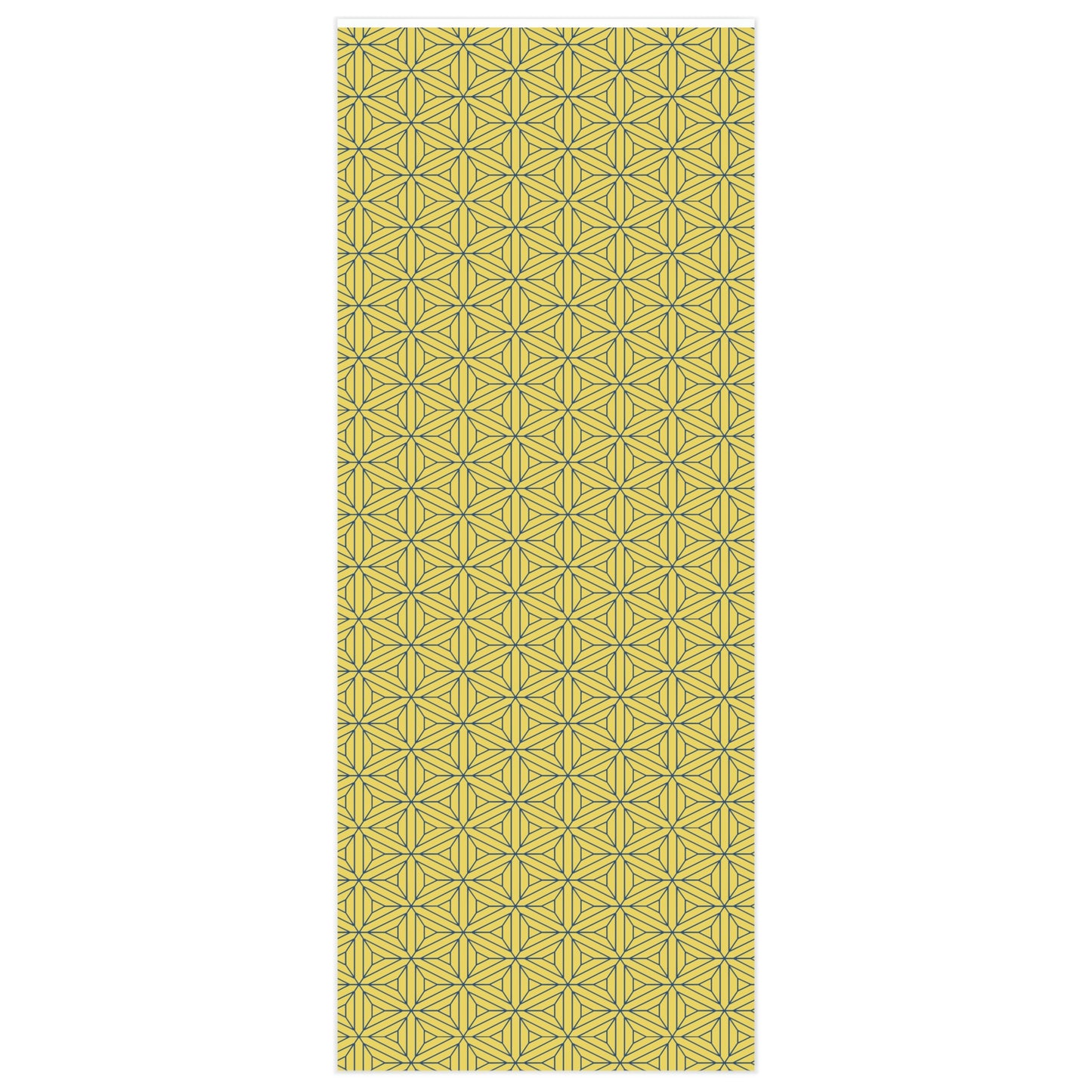 Geometric - Yellow with Blue Interlocking Stars