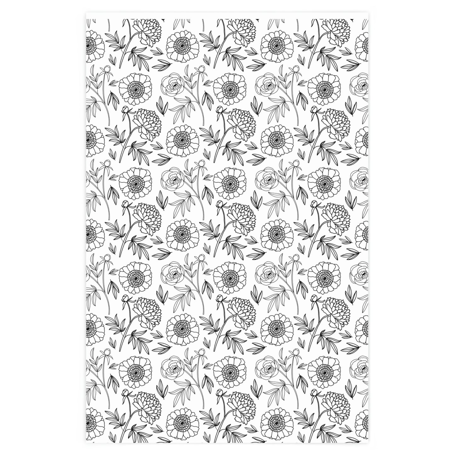 Illustrated Black & White Floral II