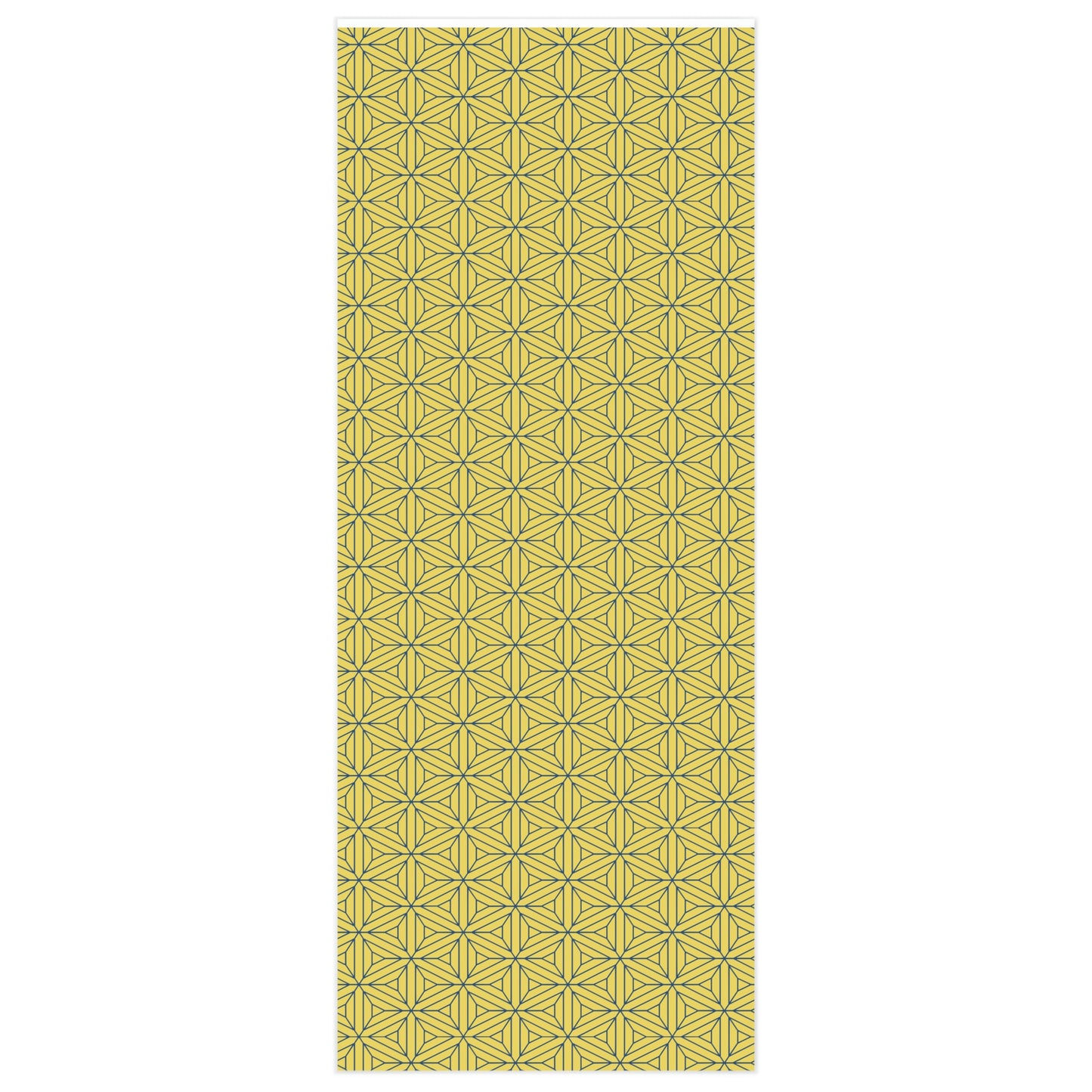 Geometric - Yellow with Blue Interlocking Stars