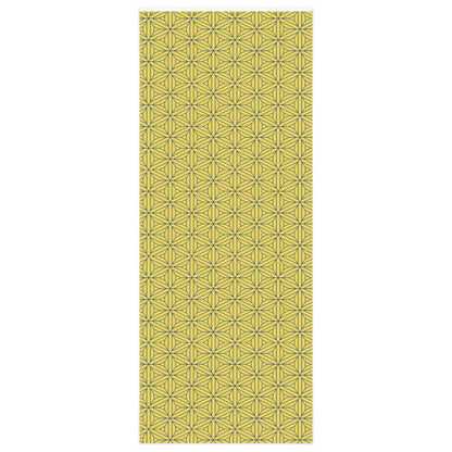 Geometric - Yellow with Blue Interlocking Stars